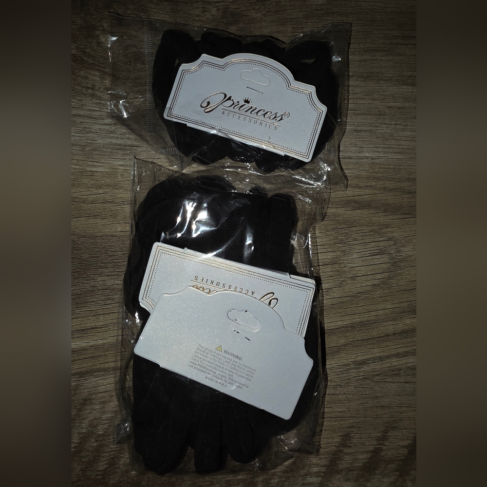 Princess Accessories Black Hair Scrunchies 3 Bags of dozen ea.